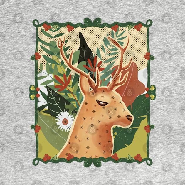 Floral deer by Mimie20